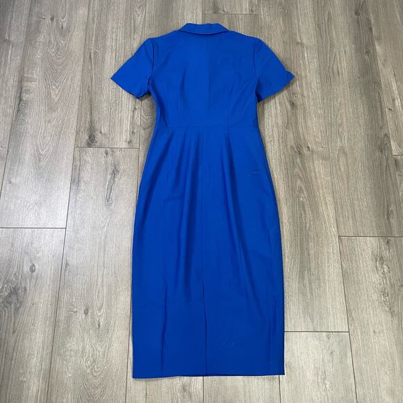 J Crew Collared Bi Stretch Wool Blend Short Sleeve Sheath Dress US Womens 00 New - Picture 3 of 8